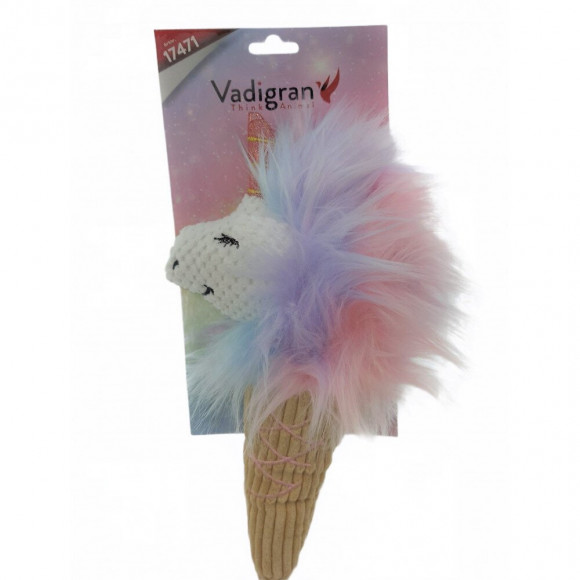 Peluche Licorne Glace 28 Cm, Jouet Pour Chien. - Vadigran - Va-17471