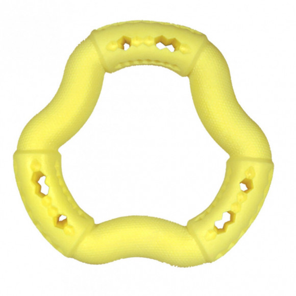 Anneau Tpr Jaune Vanille 12 Cm. Pour Chien. - Vadigran - Va-13452