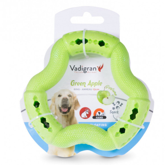Anneau Tpr Vert Pomme 12 Cm. Pour Chien. - Vadigran - Va-13455