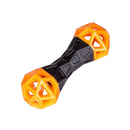 Haltère Tpr Orange Fun 18 Cm . Jouet Pour Chien. - Vadigran - Va-15700