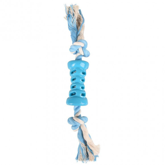 Jouet Tube + Corde Bleu. 35 Cm. Lindo. En Tpr. Pour Chien. - Flamingo Pet Products - Fl-519498
