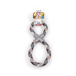 Corde Coton Forme De 8  Brun 250 Gr. 35 Cm. Jouet Pour Chien. - Vadigran - Va-15352