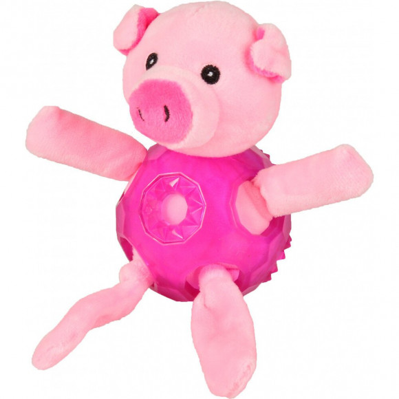 Jouet Pour Chien. Cochon Rose. Longueur 18 Cm Env. - Flamingo Pet Products - Fl-518199