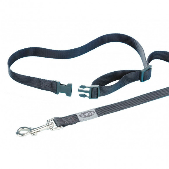 Laisse Chien Jogging Nylon Noir 105 Cm  -1.8 X 80 - 120 Cm - Nobby - Va-78560