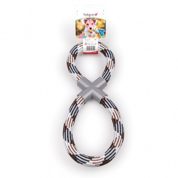 Corde Coton Forme De 8  Brun 250 Gr. 35 Cm. Jouet Pour Chien. - Vadigran - Va-15352