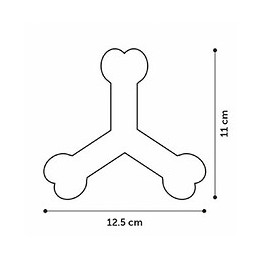 Jouet Pour Chien 12.5 Cm .saveo Os Triple Parfum Boeuf. Caoutchouc - Flamingo Pet Products - Fl-519530