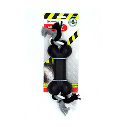 Jouet Caoutchouc Gladiator Haltère Et Corde 18 Cm Pour Chien - Flamingo Pet Products - Fl-518081