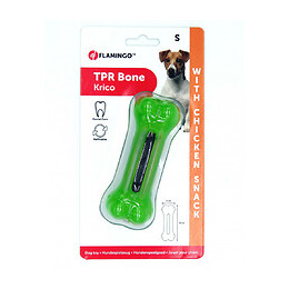 Jouet Pour Chien Os Avec Friandise Saveur Poulet 12 Cm Vert - Flamingo Pet Products - Fl-518660