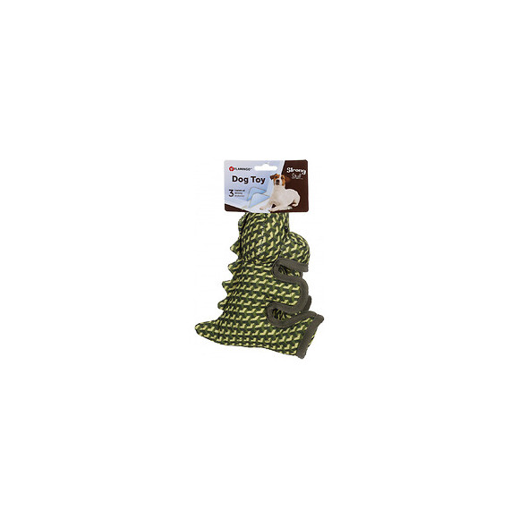 Jouet Strong Stuff Dino Vert 23 Cm. Pour Chien. - Flamingo Pet Products - Fl-521037
