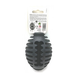 Jouet Pour Chien. Gladiator Rugby L. Noir 12 Cm Ø 8.5 Cm. Extra Strong - Flamingo Pet Products - Fl-519726