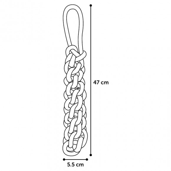 Corde À Tirer Vokas. Tressé, Flottant. Rouge Et Noir. Taille S.  47 Cm . Jouet Pour Chien. - Flamingo Pet Products - Fl-52106