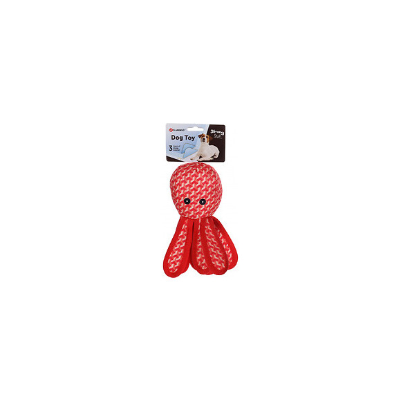 Jouet Strong Stuff Poulpe Rouge 23.5 Cm. Pour Chien. - Flamingo Pet Products - Fl-521038