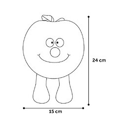 Peluche Fruity Pomme Rouge, 24 Cm . Pour Chien. - Flamingo Pet Products - Fl-520715