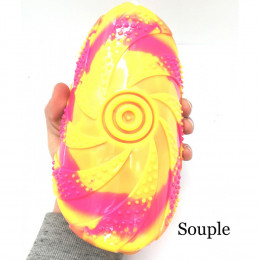 Frisbee Zaza, Tpr,  Ø18 Cm, Jaune Et Rose, Jouet Pour Chien. - Flamingo Pet Products - Fl-519727