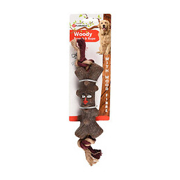 Jouet Pour Chien Woody Branche Avec Corde 15 Cm - Flamingo Pet Products - Fl-518019