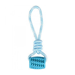 Jouet Tuyau + Corde À Tirer Bleu 26 Cm. Rudo. En Tpr. Pour Chien. - Flamingo Pet Products - Fl-519501