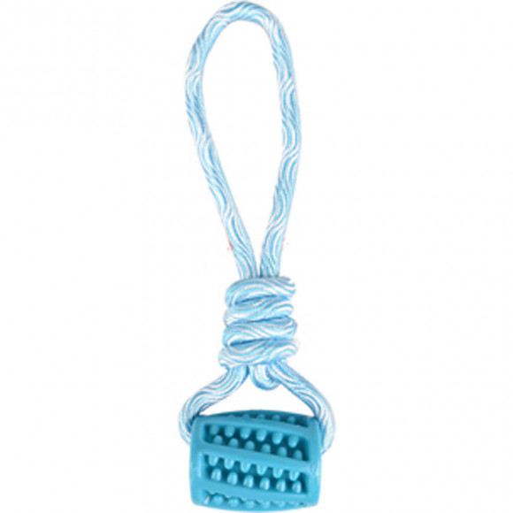 Jouet Tuyau + Corde À Tirer Bleu 26 Cm. Rudo. En Tpr. Pour Chien. - Flamingo Pet Products - Fl-519501
