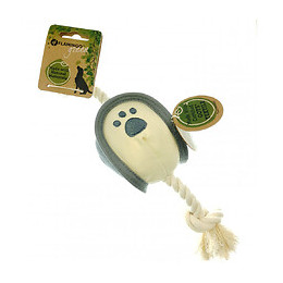 Jouet Balle Et Corde. Natural Fun. Taille Ø 8  X 33 Cm . Pour Chien. - Flamingo Pet Products - Fl-520656