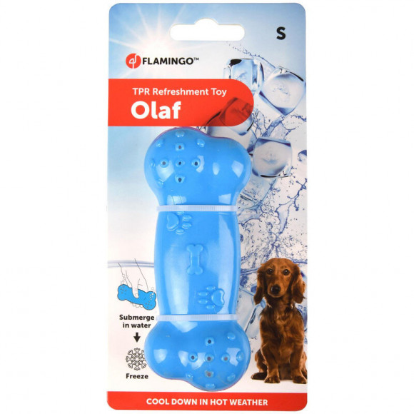 Jouet Rafraîchissant Olaf Os. Pour Chien. En Tpr. Longueur 11 Cm. - Flamingo Pet Products - Fl-519722