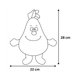 Peluche Fruity Poire Verte, 28 Cm . Pour Chien. - Flamingo Pet Products - Fl-520716