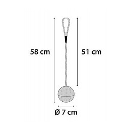 Balle Avec Corde Et Grelot. 58 Cm.  Pour Chien - Flamingo Pet Products - Fl-517863