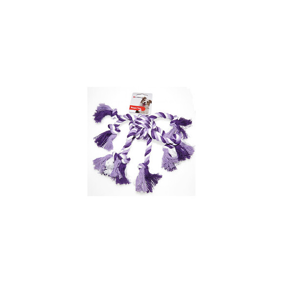 Jouet Balle Noeud De Corde Octopus Violet. Ø7 Cm Longueur 30 Cm. Jouet Chien. - Flamingo Pet Products - Fl-514557