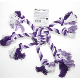 Jouet Balle Noeud De Corde Octopus Violet. Ø7 Cm Longueur 30 Cm. Jouet Chien. - Flamingo Pet Products - Fl-514557