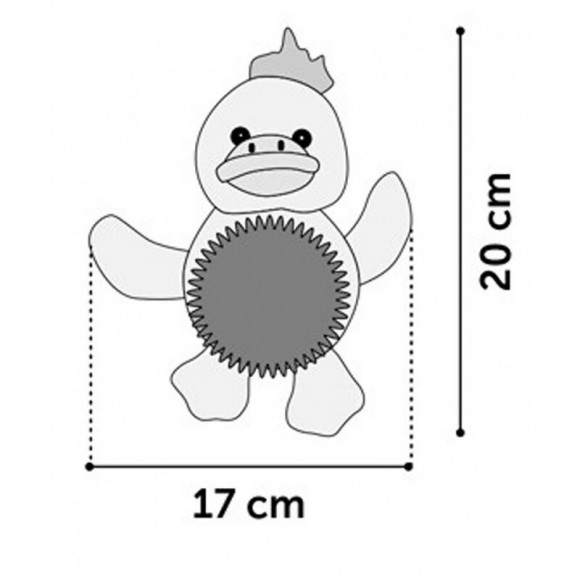 Jouet Pour Chien. Canard  Ando Jaune. Longueur 16 Cm Env. - Flamingo Pet Products - Fl-519507