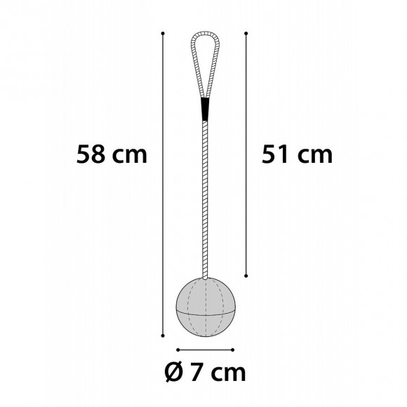 Balle Avec Corde Et Grelot. 58 Cm.  Pour Chien - Flamingo Pet Products - Fl-517863