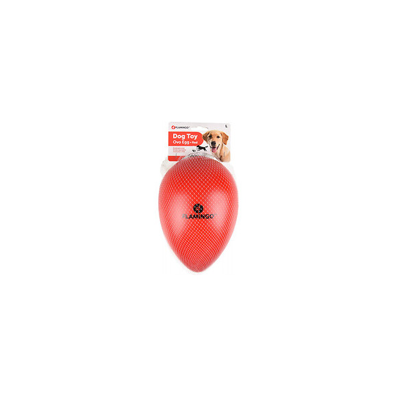 Oeuf Ovo Rouge En Plastique. L Ø 16.5 Cm X 25 Cm De Hauteur. Jouet Pour Chien - Flamingo Pet Products - Fl-519705