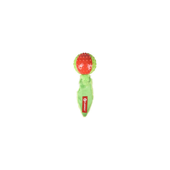 Ballon + Queue En Peluche Rouge-vert 23 Cm Pour Chien - Flamingo Pet Products - Fl-518657
