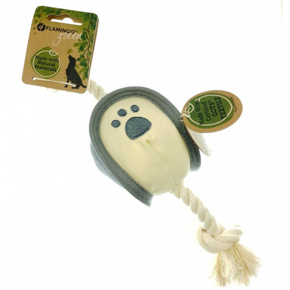 Jouet Balle Et Corde. Natural Fun. Taille Ø 8  X 33 Cm . Pour Chien. - Flamingo Pet Products - Fl-520656