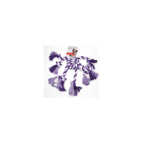 Jouet Balle Noeud De Corde Octopus Violet. Ø7 Cm Longueur 30 Cm. Jouet Chien. - Flamingo Pet Products - Fl-514557