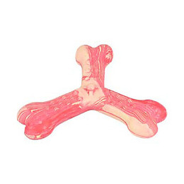Jouet Pour Chien 15.5 Cm Saveo Os Triple Parfum Boeuf. Caoutchouc - Flamingo Pet Products - Fl-519531