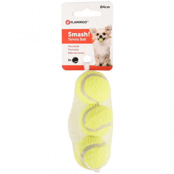 Jouet Pour Chien 3  Petite Balles  Jaune  Ø 3.7 Cm Environ - Flamingo Pet Products - Fl-518477