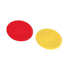 2 Frisbee En Latex. Ø13 Cm. Jouet Pour Chiens. Couleur Jaune Et Rouge. - Flamingo Pet Products - Fl-45899