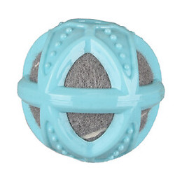 1 Balle Tpr Avec Balle De Tennis.  Pour Chiot. Loekie. Ø 8 Cm Couleur Bleu , Gris - Flamingo Pet Products - Fl-519713