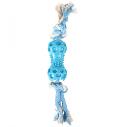 Jouet Haltère + Corde Bleu 34 Cm. Lindo. En Tpr. Pour Chien. - Flamingo Pet Products - Fl-519497