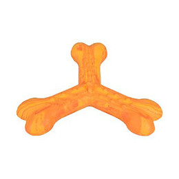 Jouet Pour Chien Saveo 12.5 Cm. Os Triple Parfum Poulet . Caoutchouc - Flamingo Pet Products - Fl-519524