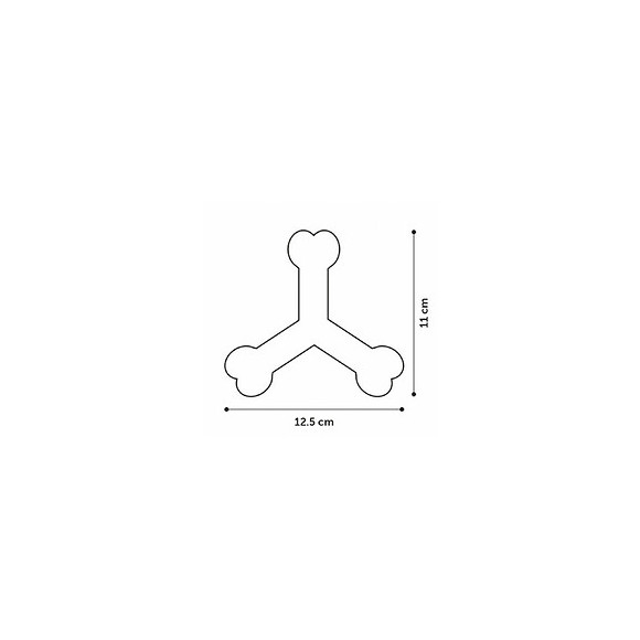 Jouet Pour Chien Saveo 12.5 Cm. Os Triple Parfum Poulet . Caoutchouc - Flamingo Pet Products - Fl-519524