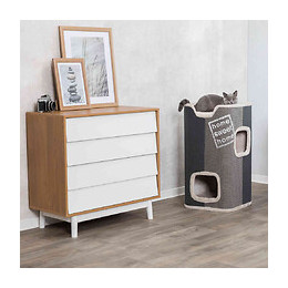 Trixie Tour Jorge - Aire De Jeux 78cm - Gris Clair Et Anthracite - Pour Chat