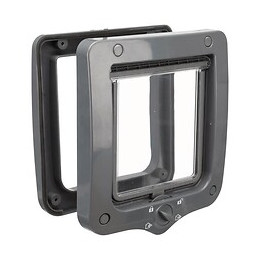 Chatiere - 4 Positions - 20 X 22 Cm - Gris