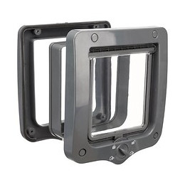 Chatiere - 4 Positions - Avec Tunnel - 20 X 22 Cm - Gris