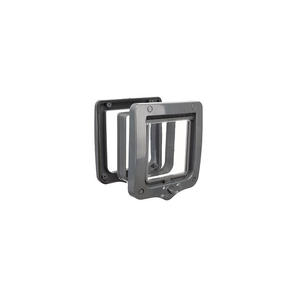 Chatiere - 4 Positions - Avec Tunnel - 20 X 22 Cm - Gris