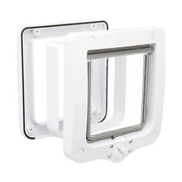 Chatiere - 4 Positions - Avec Tunnel - 20 X 22 Cm - Blanc