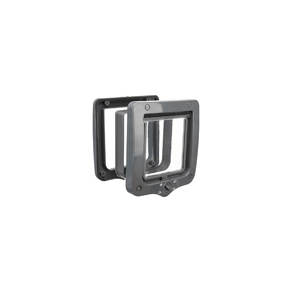 Chatiere - 4 Positions - Avec Tunnel - 20 X 22 Cm - Gris