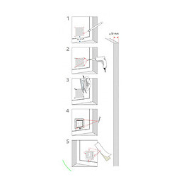 Chatiere - 2 Positions - 20 X 22 Cm - Blanc