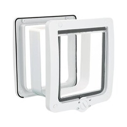 Chatiere - 4 Positions - Avec Tunnel - Xl : 24 X 28 Cm - Blanc