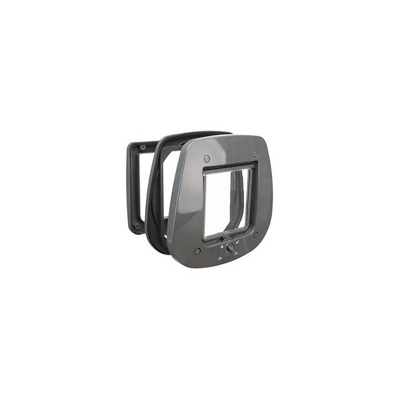 Chatiere - 4 Positions - Pour Porte Verre - 27 X 26 Cm - Gris