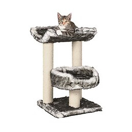 Trixie Isaba Arbre A Chat Hauteur 62 Cm Noir Et Blanc Peluche Et Sisal Naturel